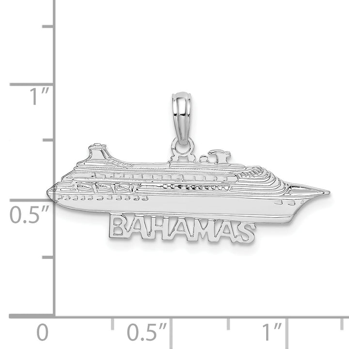 Sterling Silver Bahamas Cruise Ship Pendant
