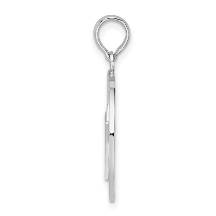 Sterling Silver Barbados with Trident Circle Pendant