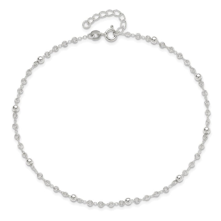 Sterling Silver Beads Anklet