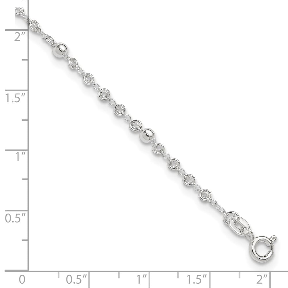 Sterling Silver Beads Anklet