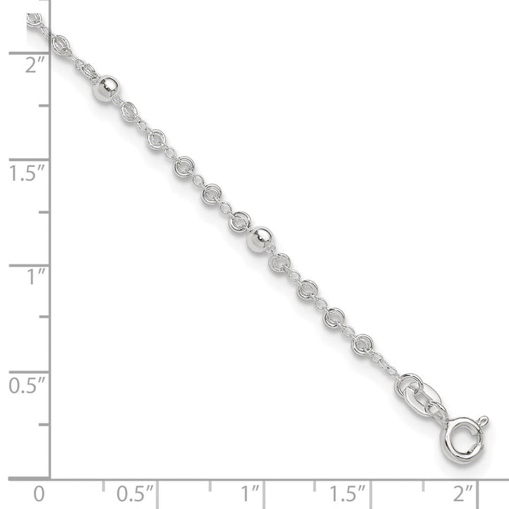 Sterling Silver Beads Anklet