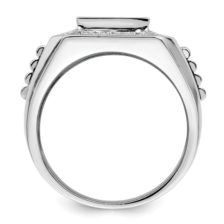 Sterling Silver Brilliant Embers 89 Stone Micro Pavé CZ Men's Ring