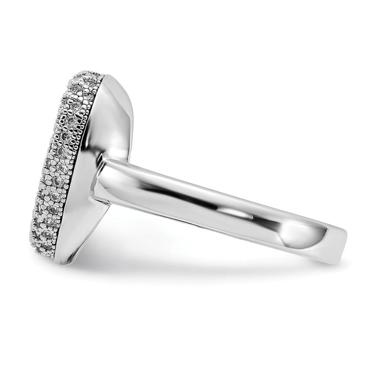 Sterling Silver Brilliant Embers CZ Fancy Polished Heart Ring