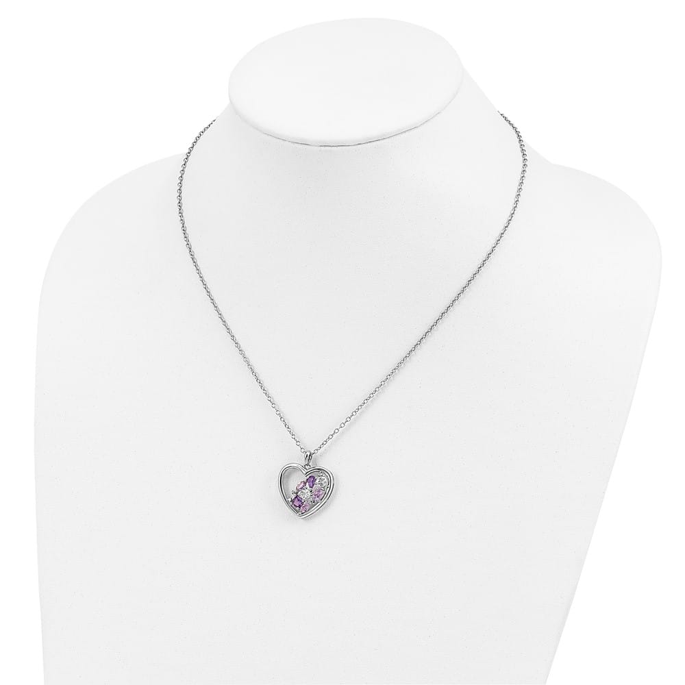 Sterling Silver Brilliant Gemstones with Accent 20 inch Necklace