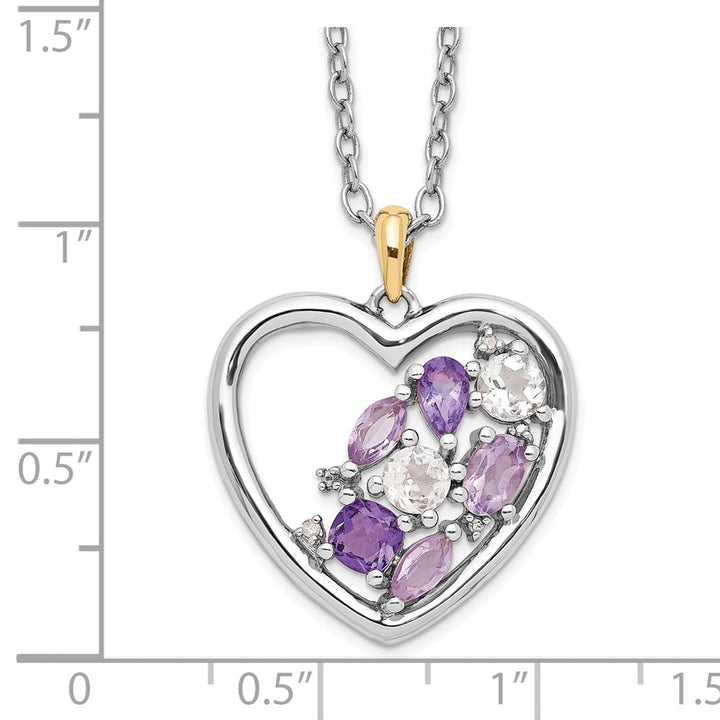 Sterling Silver Brilliant Gemstones with Accent 20 inch Necklace