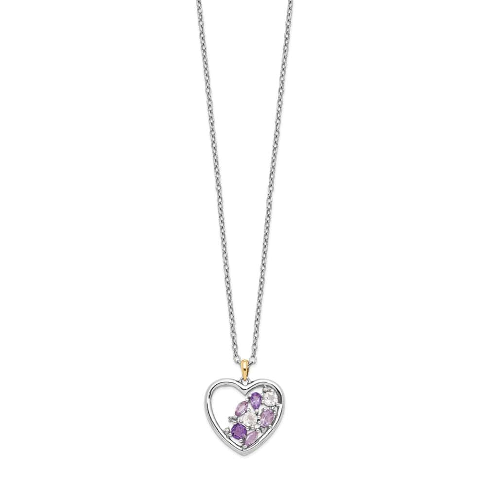 Sterling Silver Brilliant Gemstones with Accent 20 inch Necklace