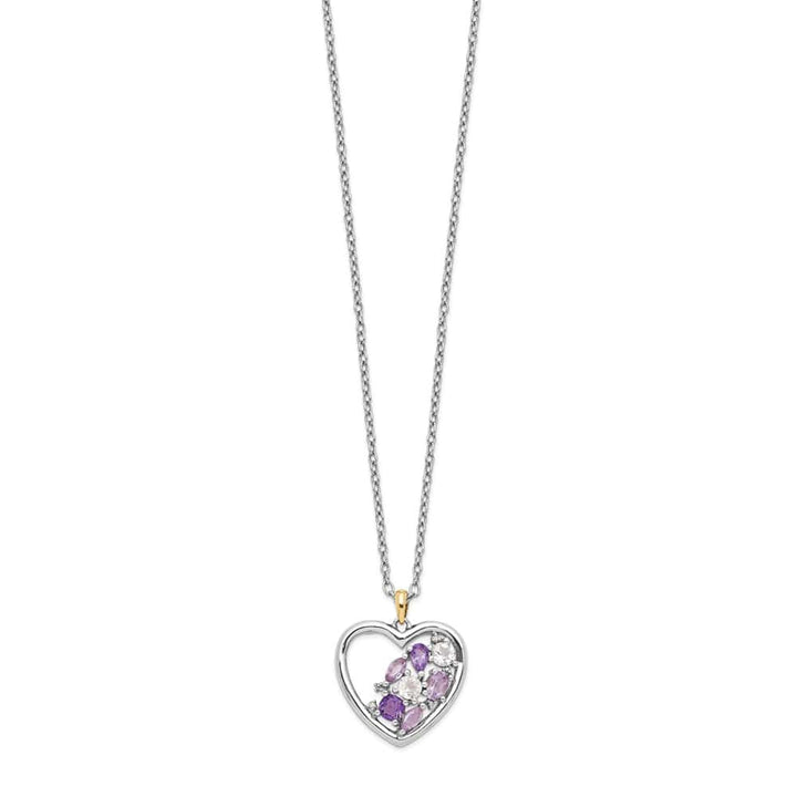 Sterling Silver Brilliant Gemstones with Accent 20 inch Necklace