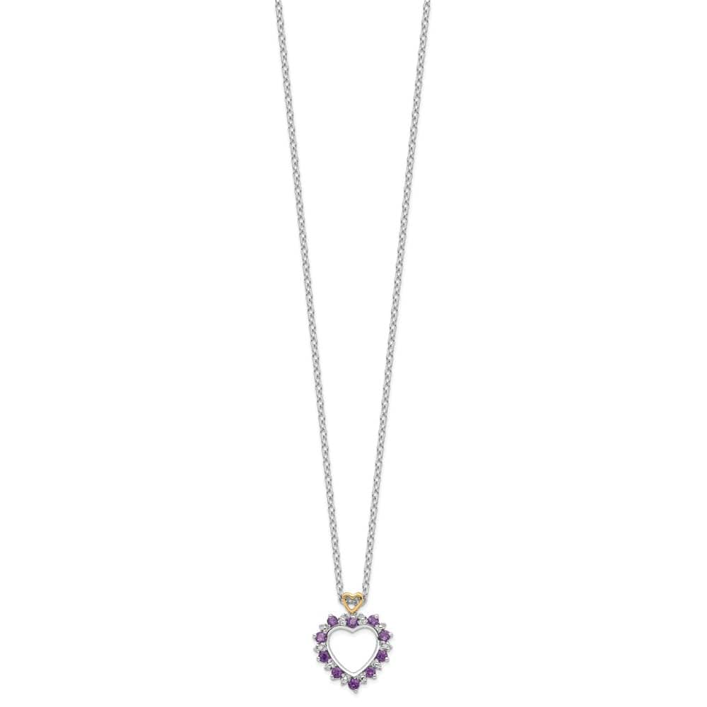 Sterling Silver Brilliant Gemstones with Accent 20 inch Necklace