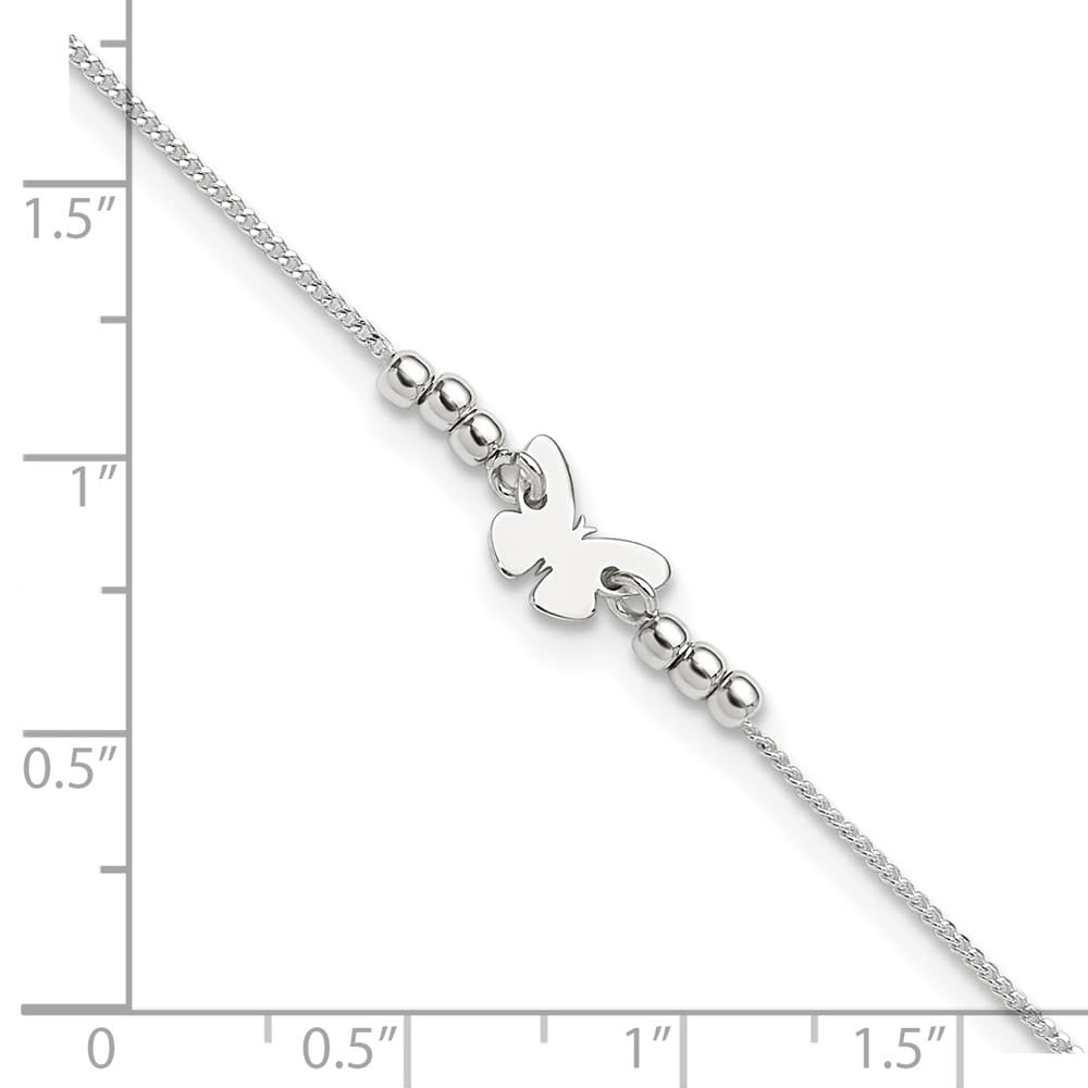 Sterling Silver Butterfly Anklet