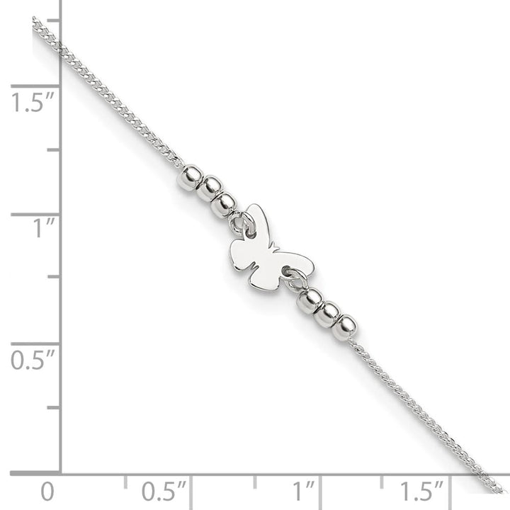 Sterling Silver Butterfly Anklet
