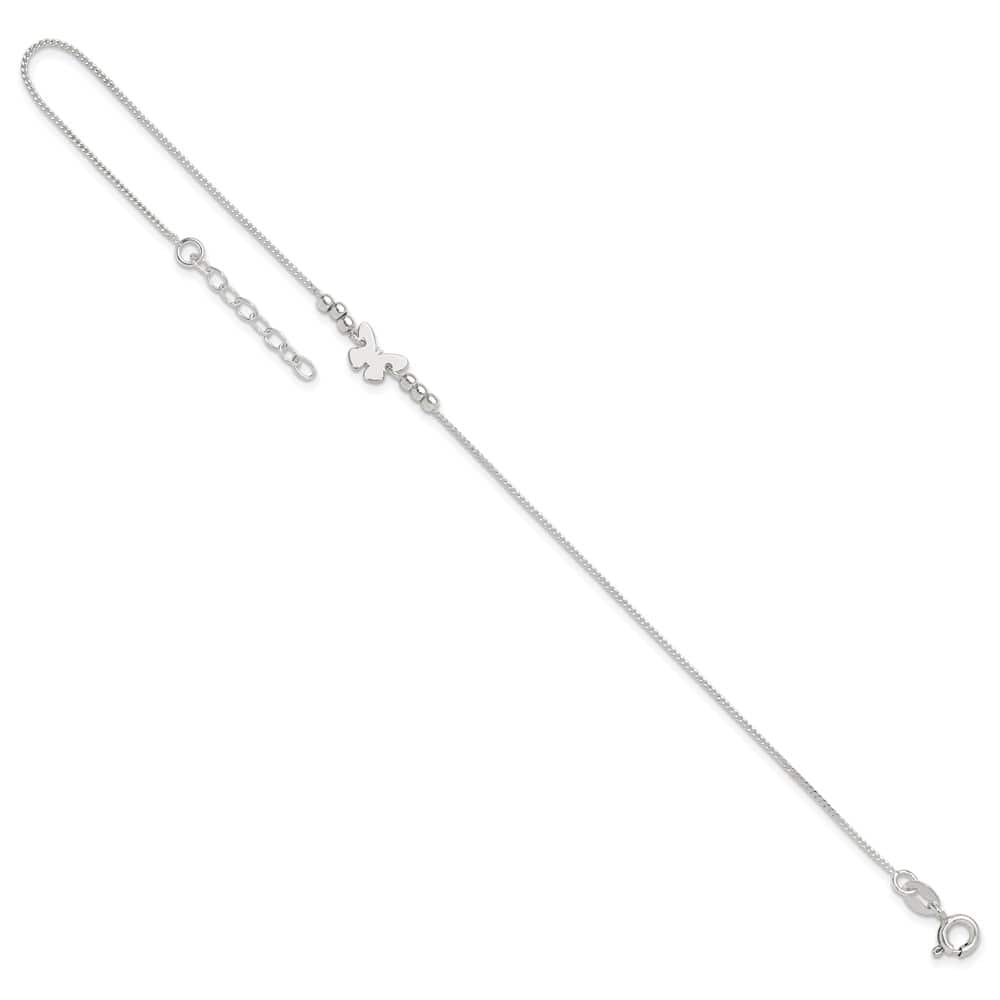 Sterling Silver Butterfly Anklet