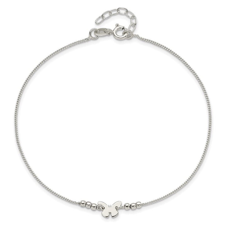 Sterling Silver Butterfly Anklet