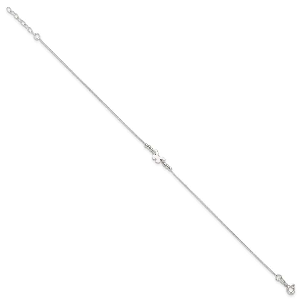 Sterling Silver Butterfly Anklet