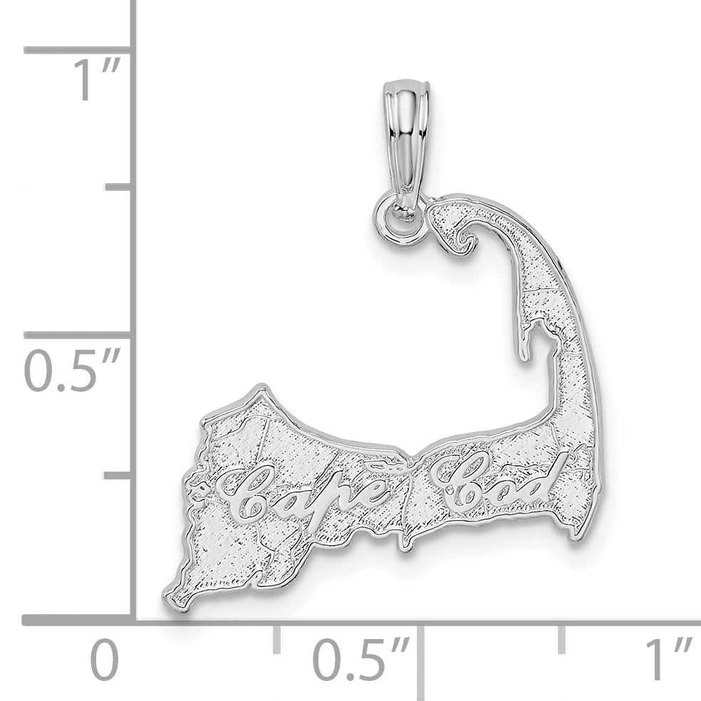 Sterling Silver Cape Cod Map Pendant