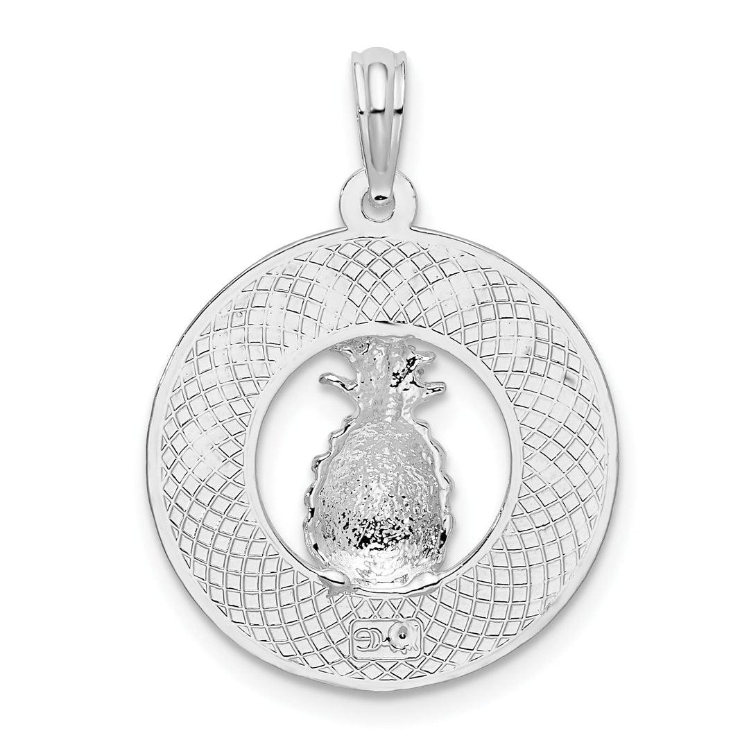 Sterling Silver Charleston with Pineapple Circle Pendant