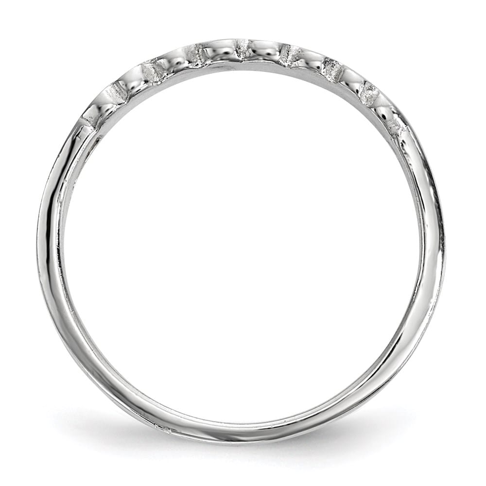 Sterling Silver Children's Enameled Hearts Ring