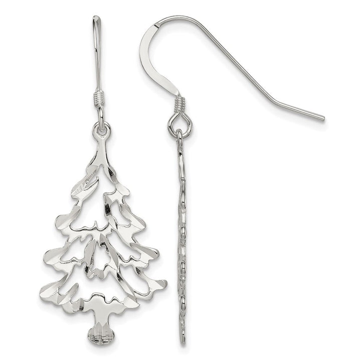 Sterling Silver Christmas Tree Earrings, view 1 of 4