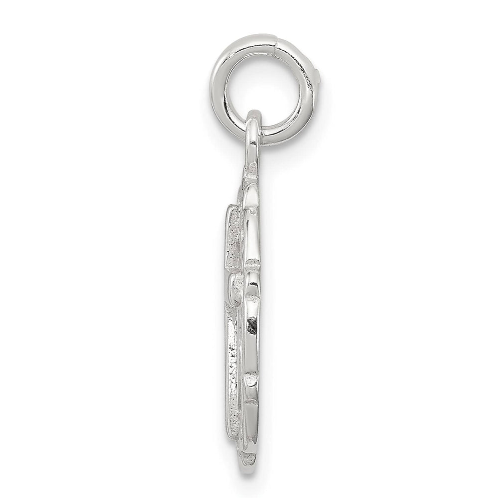 Sterling Silver Circle and Cross Pendant