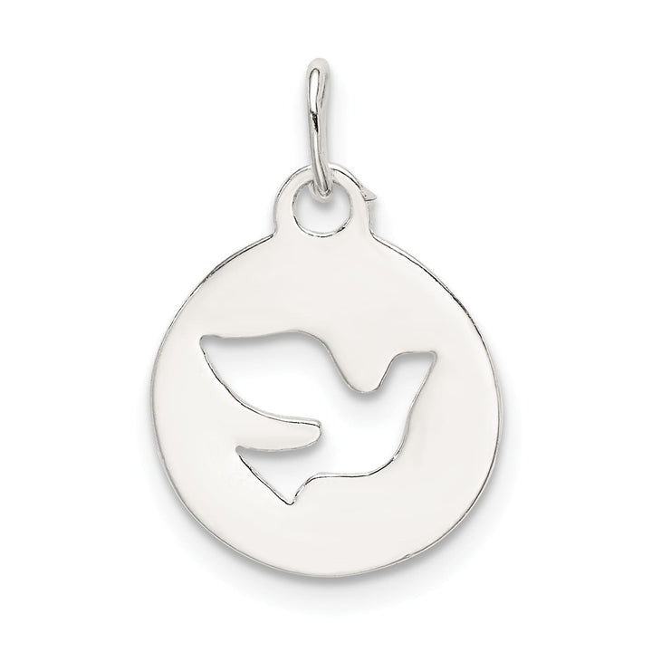 Sterling Silver Circle with Dove Charm