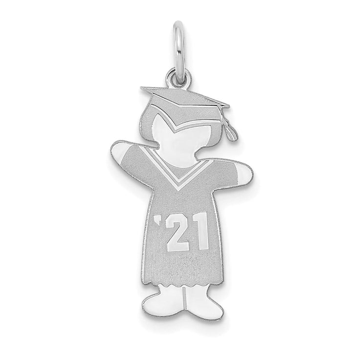 Sterling Silver Class of 2021 Girl Cuddle Charm
