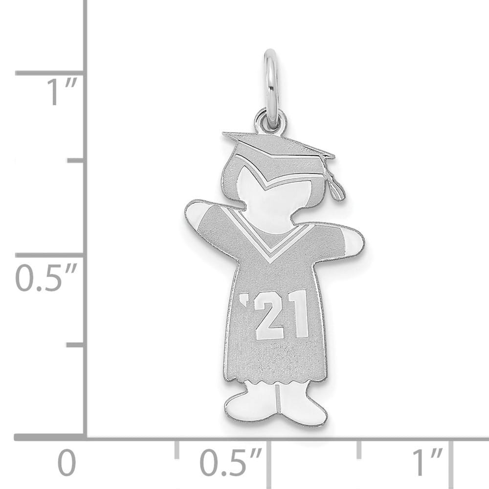 Sterling Silver Class of 2021 Girl Cuddle Charm