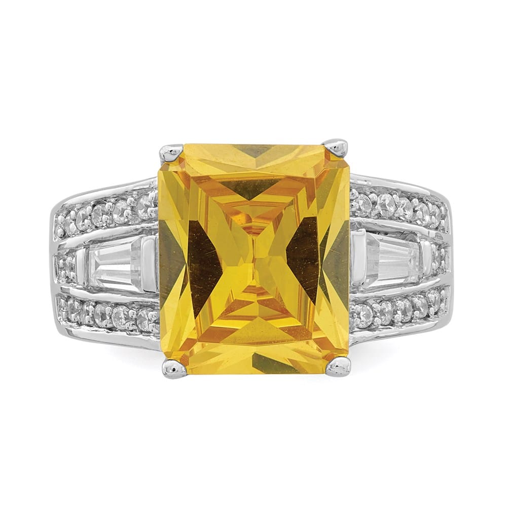 Sterling Silver & Clear CZ Ring