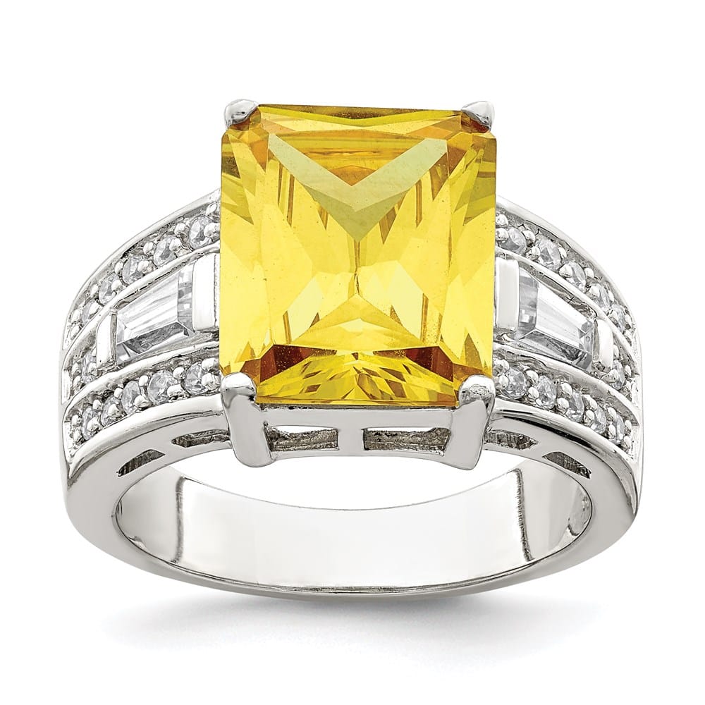Sterling Silver & Clear CZ Ring