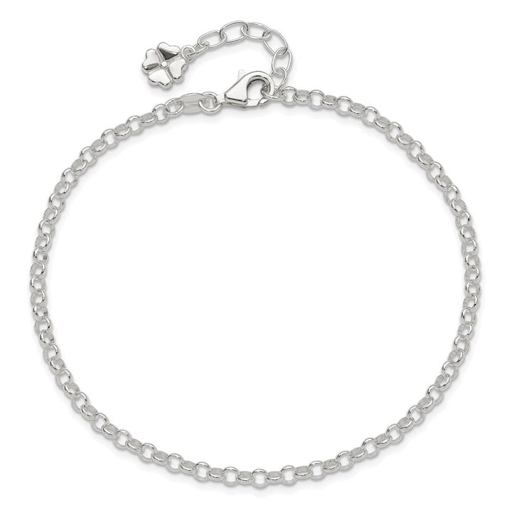 Sterling Silver Clover Dangle Anklet