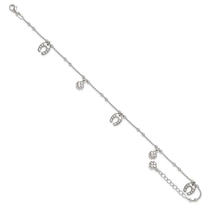 Sterling Silver Clover/Horseshoe Anklet