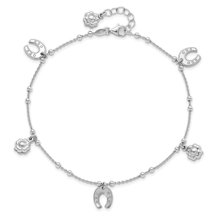 Sterling Silver Clover/Horseshoe Anklet