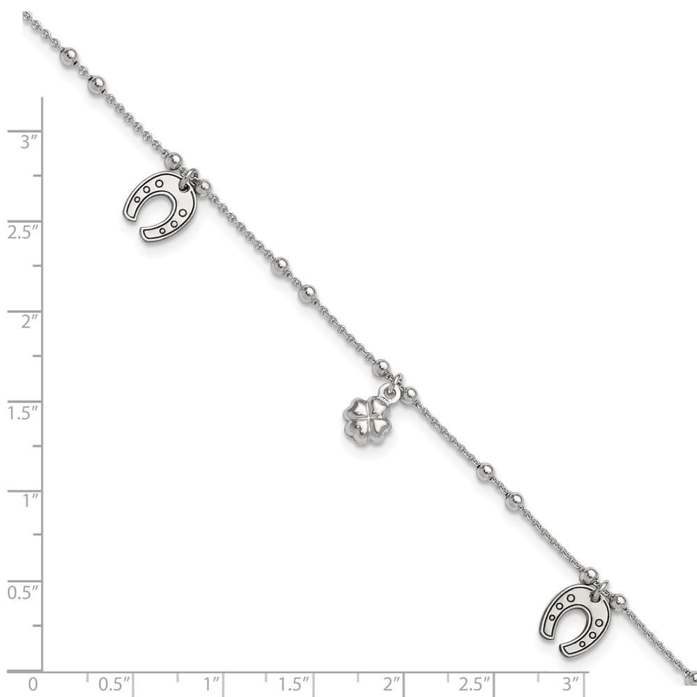 Sterling Silver Clover/Horseshoe Anklet