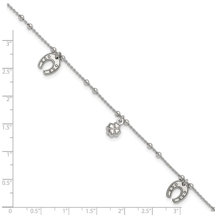 Sterling Silver Clover/Horseshoe Anklet
