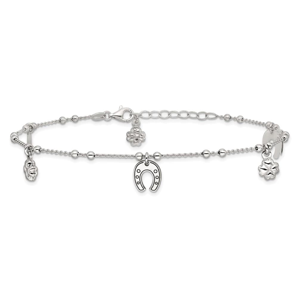 Sterling Silver Clover/Horseshoe Anklet