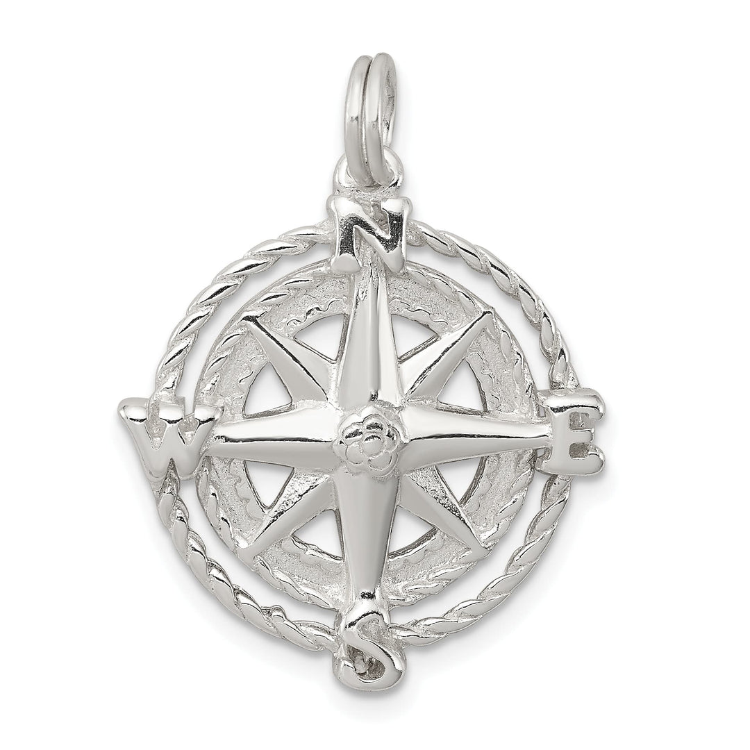 Sterling Silver Compass Charm