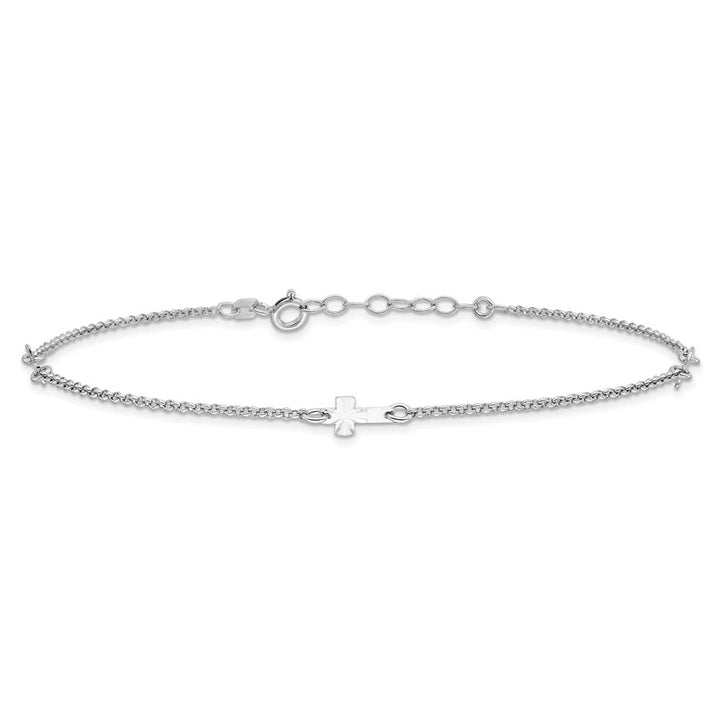 Sterling Silver Crosses Anklet