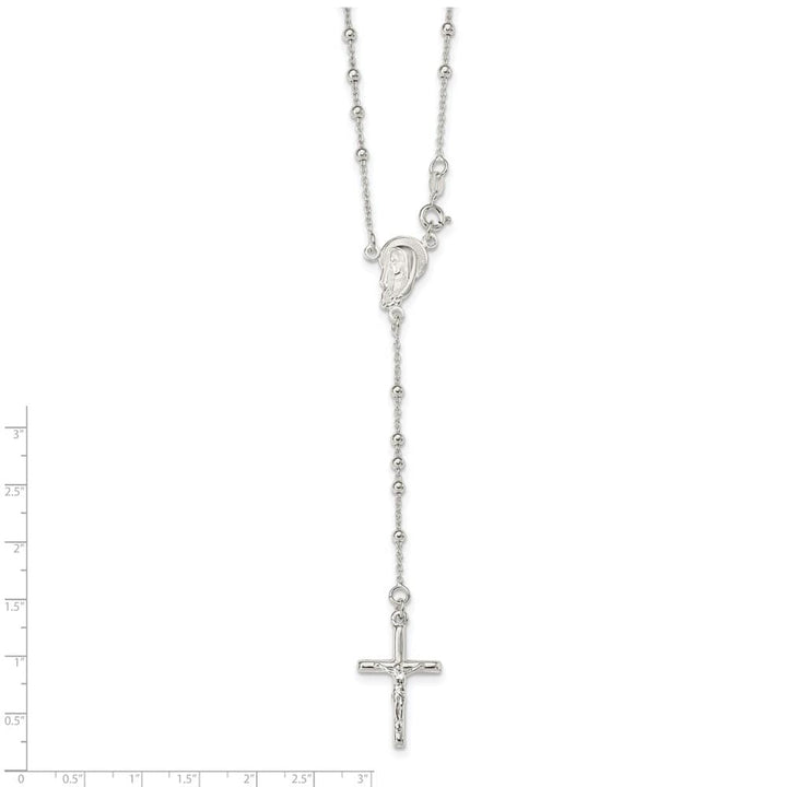 Sterling Silver Crucifix 24 Inch Necklace