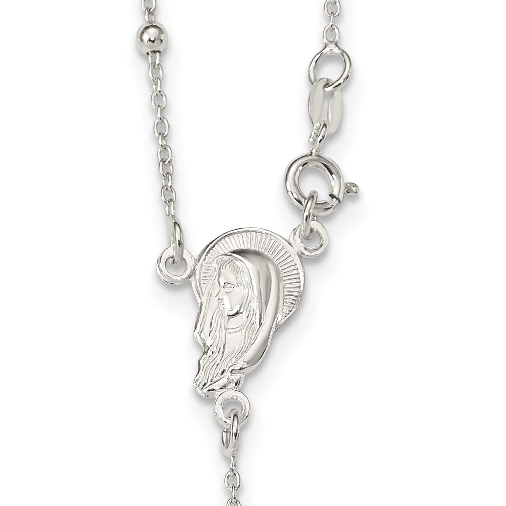 Sterling Silver Crucifix 24 Inch Necklace