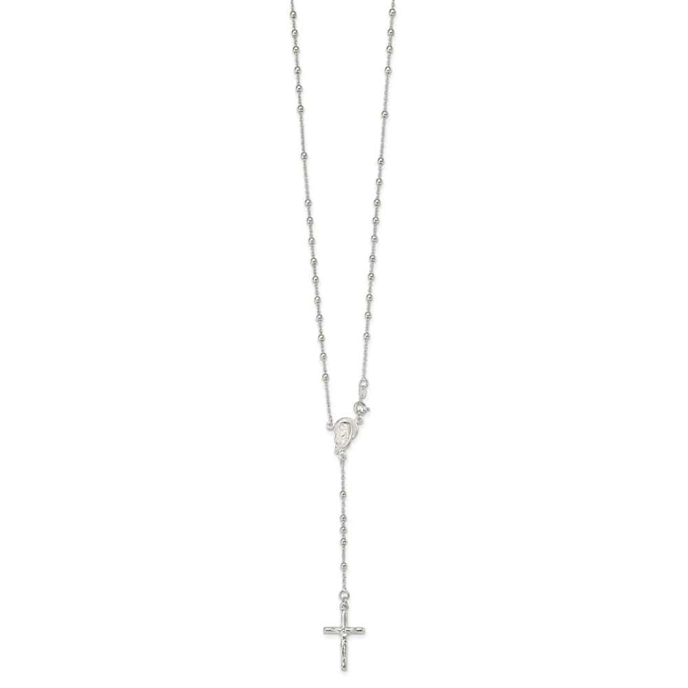 Sterling Silver Crucifix 24 Inch Necklace
