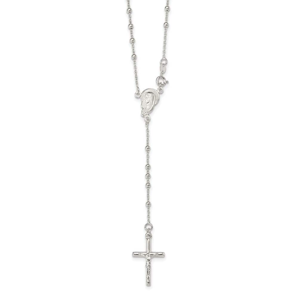 Sterling Silver Crucifix 24 Inch Necklace