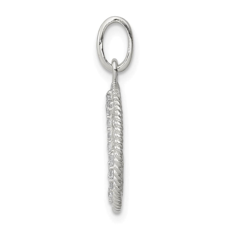 Sterling Silver CZ Anchor Pendant
