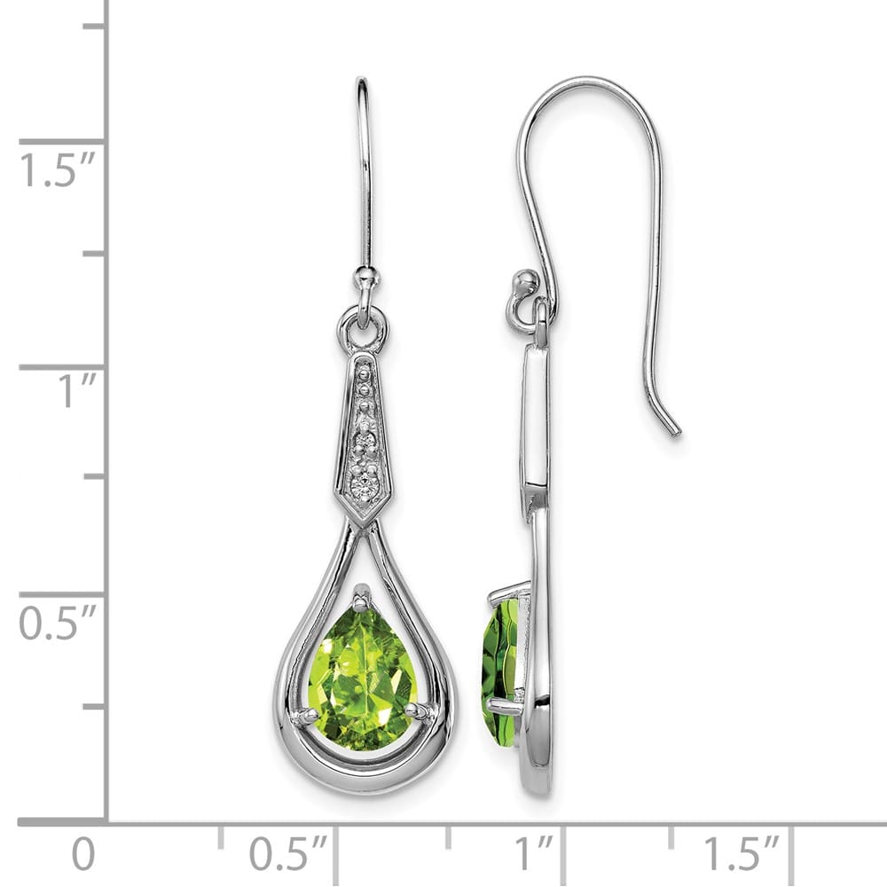 Sterling Silver CZ Dangle Earrings, view 20 of 20