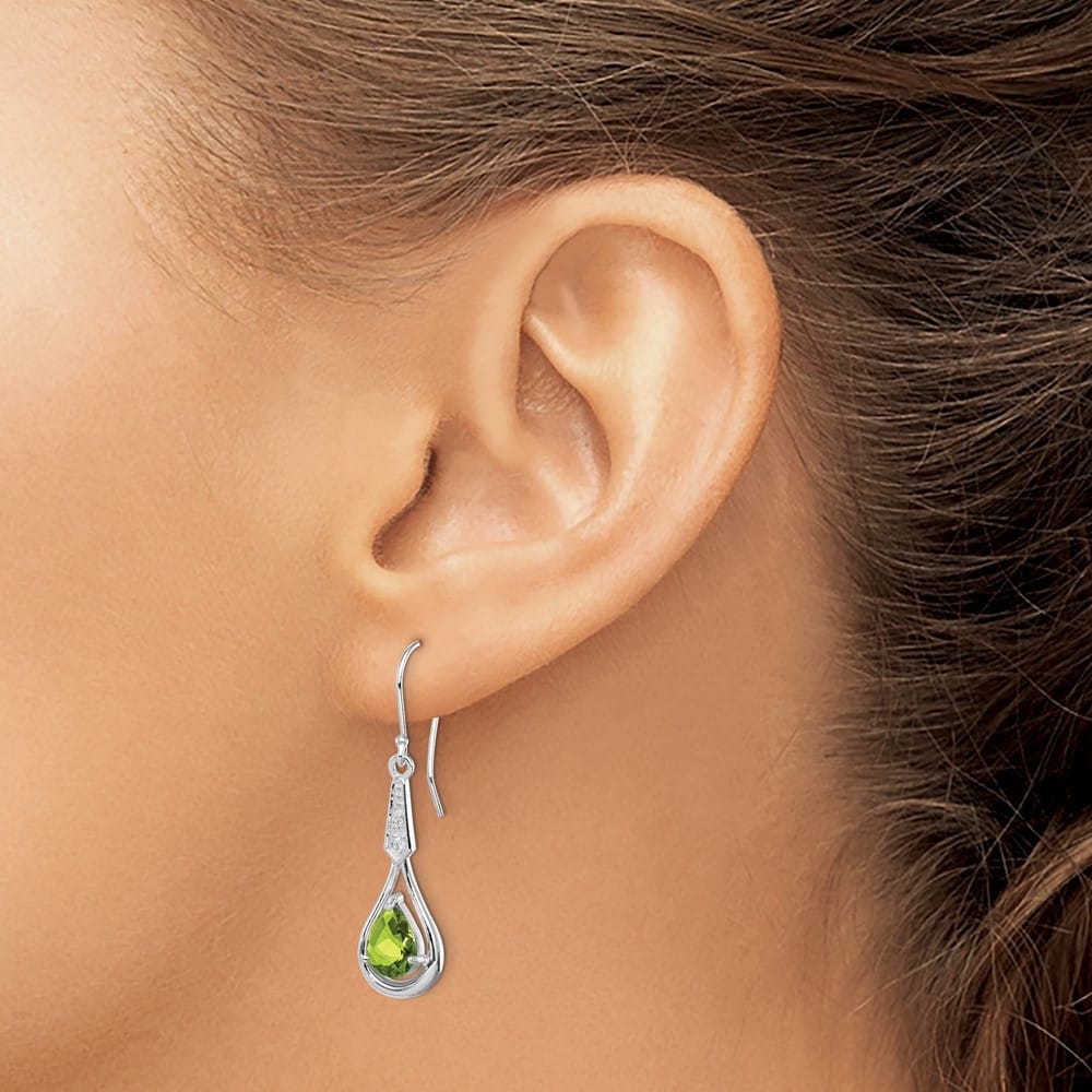 Sterling Silver CZ Dangle Earrings, view 19 of 20