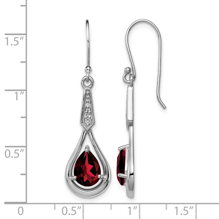 Sterling Silver CZ Dangle Earrings, view 16 of 20