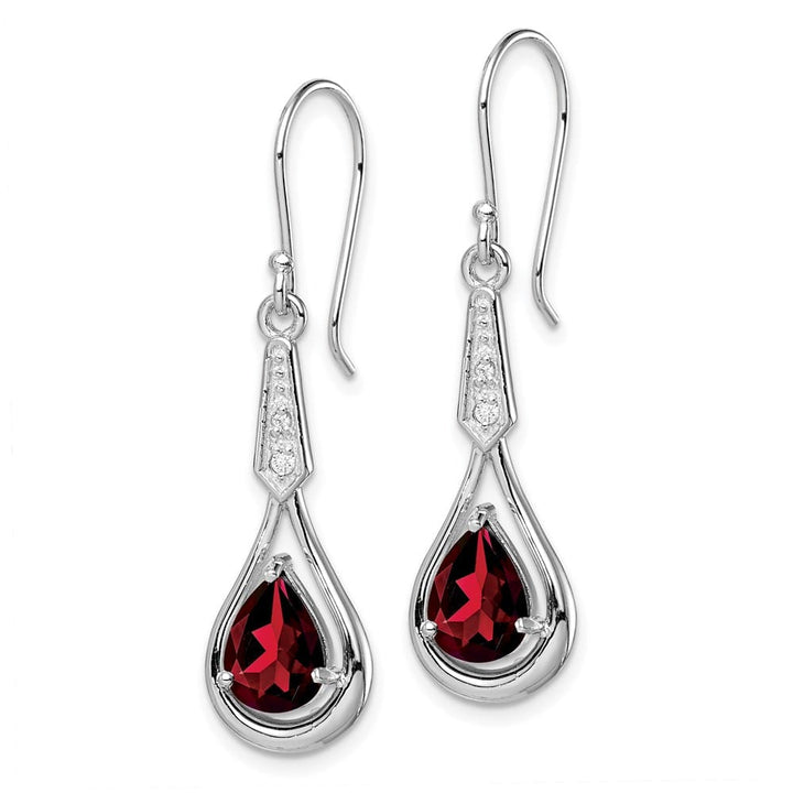 Sterling Silver CZ Dangle Earrings, view 14 of 20