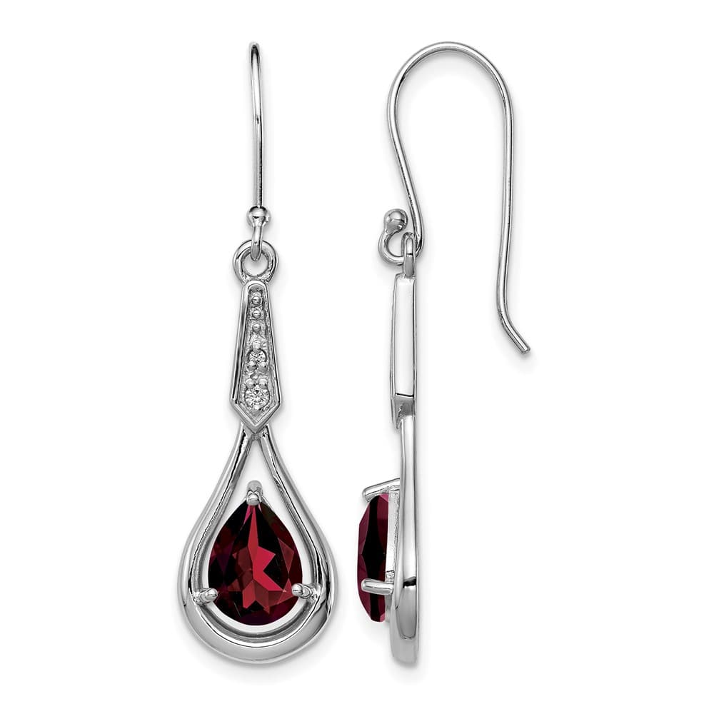 Sterling Silver CZ Dangle Earrings, view 13 of 20