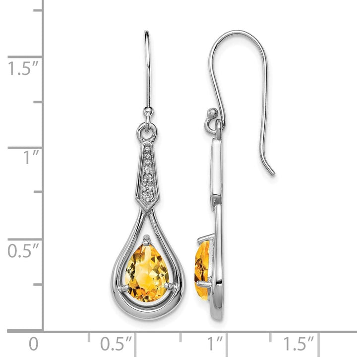 Sterling Silver CZ Dangle Earrings, view 12 of 20