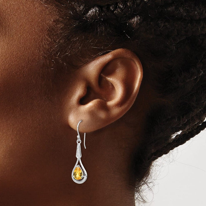 Sterling Silver CZ Dangle Earrings, view 11 of 20