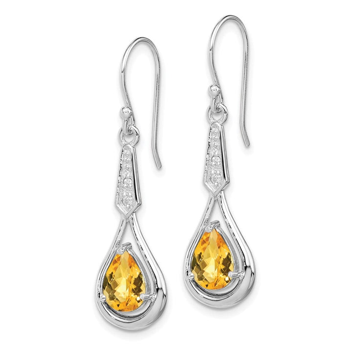 Sterling Silver CZ Dangle Earrings, view 10 of 20