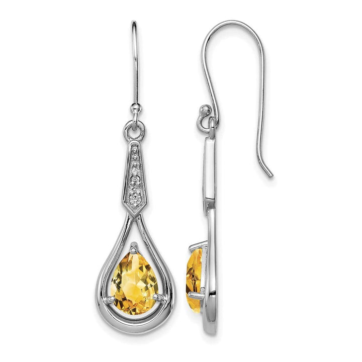 Sterling Silver CZ Dangle Earrings, view 9 of 20