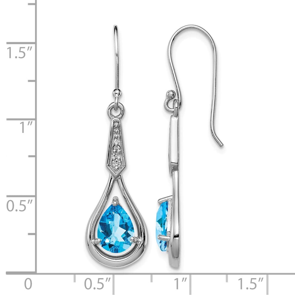 Sterling Silver CZ Dangle Earrings, view 8 of 20